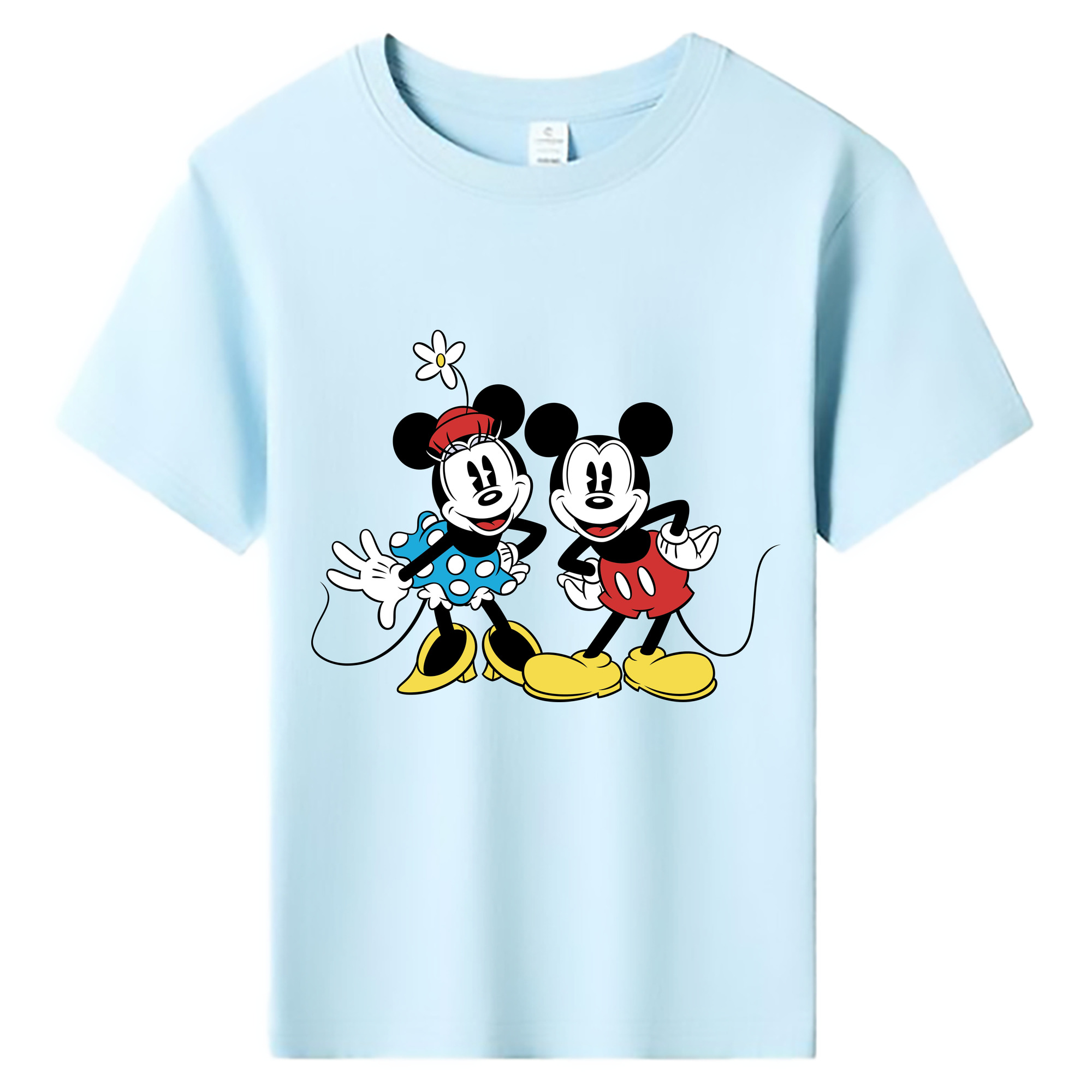 ミッキーマウス Mickey Mouse 綿100％キッズTシャツ（フロントプリント）